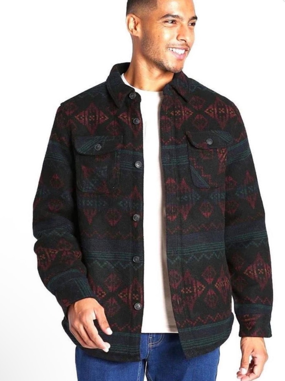 Jachs New York Men's Geometric Sherpa Jacket Large
